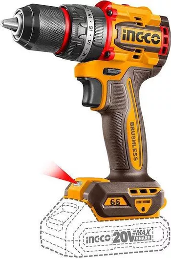Κρουστικό Δραπανοκατσάβιδο Ingco Μπαταρίας Solo Brushless 20V