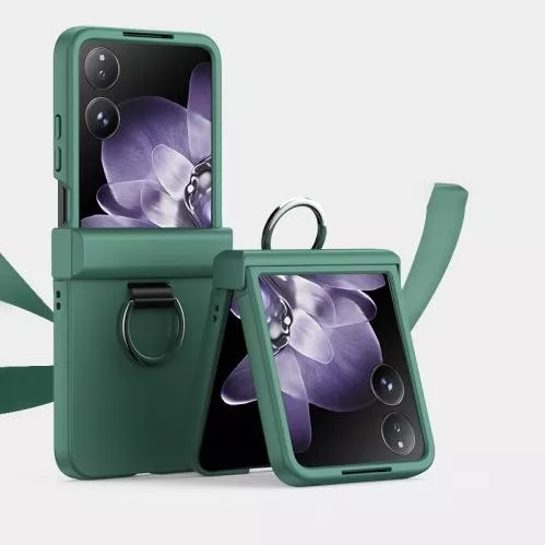 Θήκη Κινητού Ultra-thin Skin Feel Back Cover με Ring Holder για Xiaomi Mix Flip Πλαστικό Πράσινο