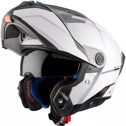 Κράνος Μηχανής Flip-Up MT Atom 2 SV ECE 22.06 S White Gloss Α0