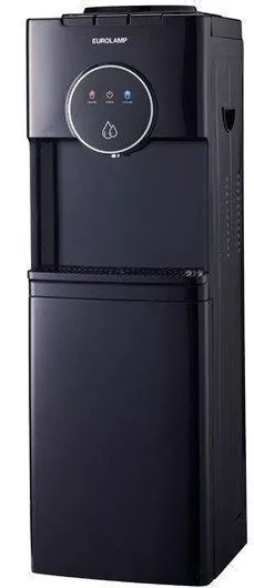 Ψύκτης Δαπέδου Eurolamp Ψηφιακός με Αποθηκευτικό Χώρο & 3 Επιλογές Θερμοκρασίας Μαύρο