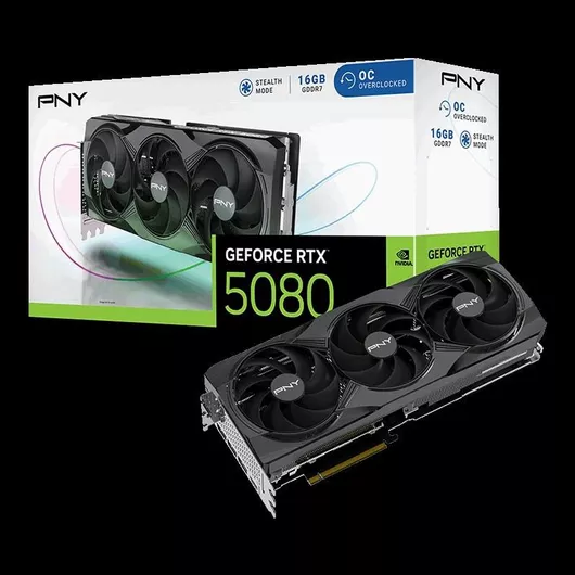 Κάρτα Γραφικών PNY GeForce RTX 5080 16GB GDDR7 Overclocked Triple Fan 