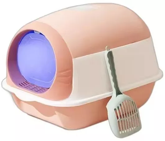 Τουαλέτα Γάτας Κλειστή με UV-Light 35x35x50cm Πορτοκαλί