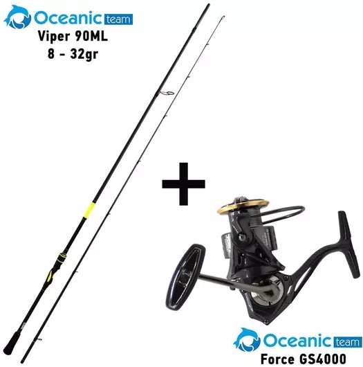 Καλάμι Ψαρέματος Oceanic Spinning Team Viper 90ml/8-32gr με Μηχανισμό Oceanic Team Force GS4000 149gr 2.70m