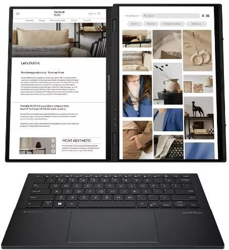 Asus ZenBook Duo 14 OLED UX8406CA-PZ068X 14" 120Hz Ultra 9-285H/32GB/2TB SSD/W11 ProInkwell Gray GR Keyboard