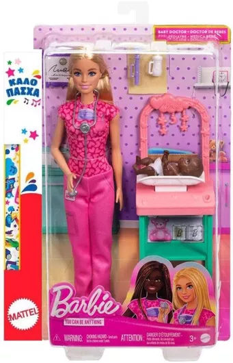 Παιχνιδολαμπάδα Mattel Barbie Baby Doctor Doll Παιδίατρος για 3+ Ετών