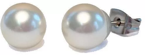 Σκουλαρίκια Καρφωτά Farma Bijoux Υποαλλεργικά Πέρλες Λευκό