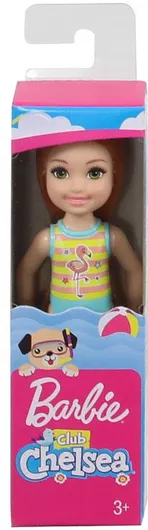 Κούκλα Mattel Barbie Τσέλσι & Φίλες Beach Flamigo Suit 15cm για 3+ Ετών