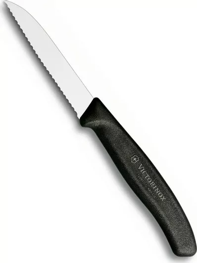 Μαχαίρι Γενικής Χρήσης Victorinox Οδοντωτό Ανοξείδωτο 8cm Μαύρο