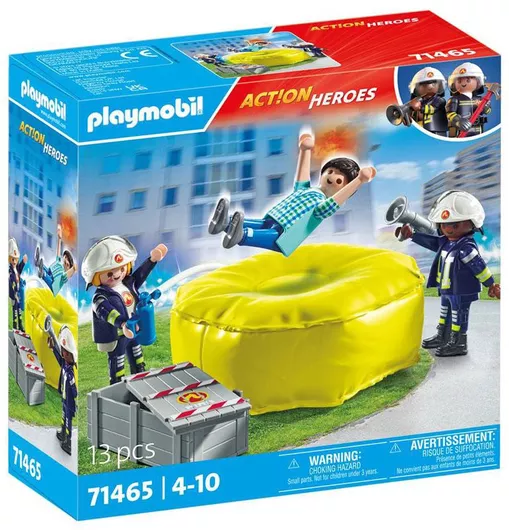 Playmobil City Action Heroes Πυροσβέστες με Στρώμα Διάσωσης για 4+ Ετών #71465