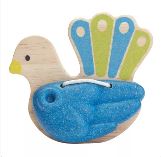 Μουσικό Παιχνίδι Plan Toys Καστανιέτα Παγώνι 15cm για 12+ Μηνών