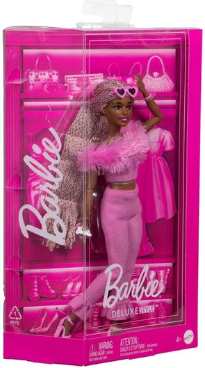 Κούκλα Mattel Barbie Deluxe Style Fashionistas Soft Pink Jumpsuit Μαλλιά Κοτσιδάκια για 4+ Ετών