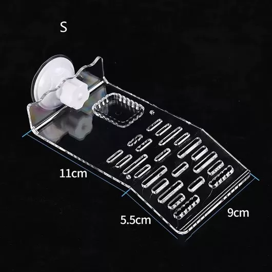 Πλατφόρμα Χελωνιέρας με Βεντούζες & Τροφοθήκη Πλαστική 16x9x3cm