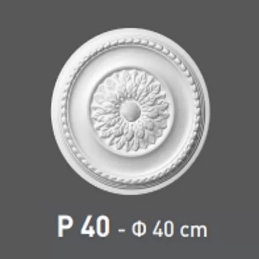 Ροζέτα Οροφής DECO Φωτιστικού Πολυστερίνη 400mm Λευκό