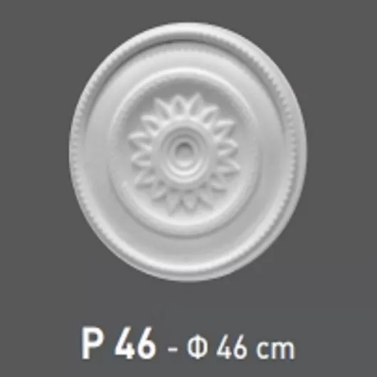 Ροζέτα Οροφής DECO Φωτιστικού Πολυστερίνη 460mm Λευκό