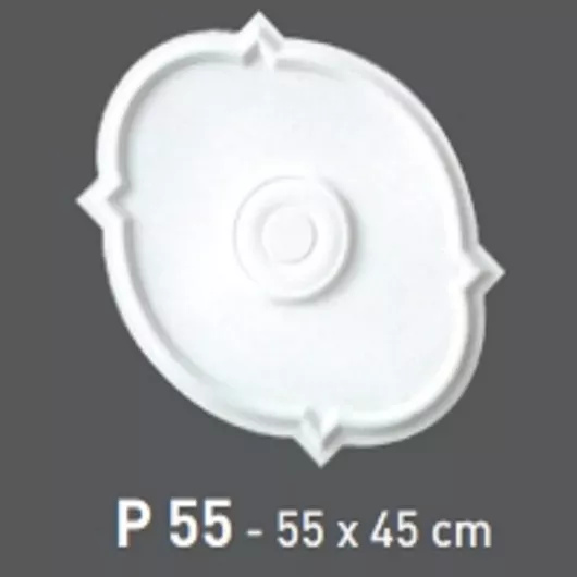 Ροζέτα Οροφής DECO Φωτιστικού Πολυστερίνη 550mm Λευκό