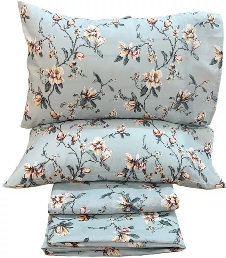 Σετ Μαξιλαροθήκες Linea Home Magnolia Floral Βαμβάκι & Πολυεστέρας 72x52cm Πολύχρωμο 2τμχ
