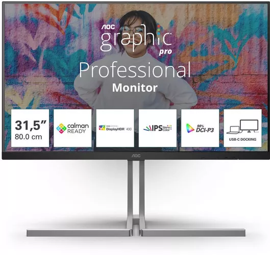 AOC U32U3CV IPS HDR Monitor 32" 4K 3840x2160 με Χρόνο Απόκρισης 4ms GTG