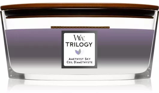 Αρωματικό Κερί WoodWick Trilogy σε Βάζο με Άρωμα Amethyst Sky 453.6gr