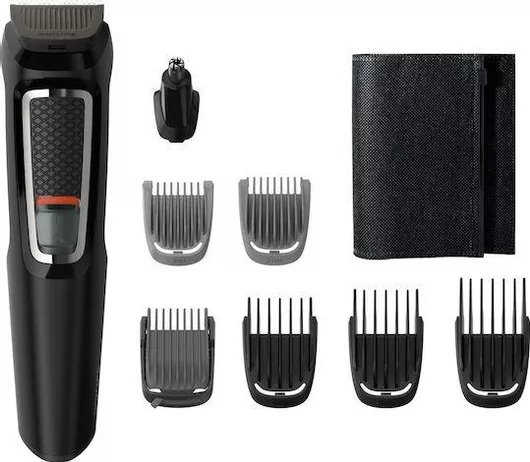 Σετ Κουρευτικής Μηχανής Philips MG3730 / 15 Multigroom Series 3000 8 σε 1 Επαναφορτιζόμενη Μαύρο