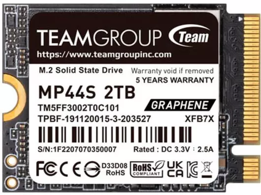 SSD Σκληρός Δίσκος TeamGroup MP44S 2TB M.2 NVMe PCI Express 4.0