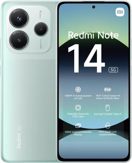 Xiaomi Redmi Note 14 5G 8GB 256GB Coral Green