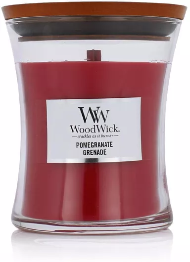 Αρωματικό Κερί WoodWick με Άρωμα Pomegranate 275gr Κόκκινο