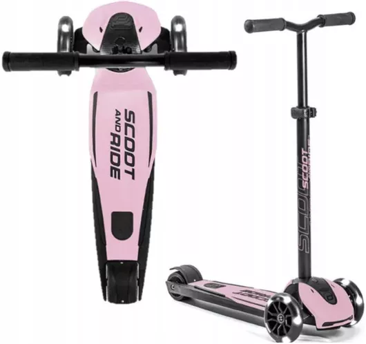 Παιδικό Πατίνι Scoot & Ride Αναδιπλούμενο Highwaykick 5 Led Τρίτροχο για 5+ Ετών Rose