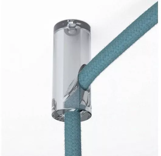 Στήριγμα Υφασμάτινου Καλωδίου Οροφής Γάντζος Στοπ Κιτ Creative Cable 150102 Διάφανο