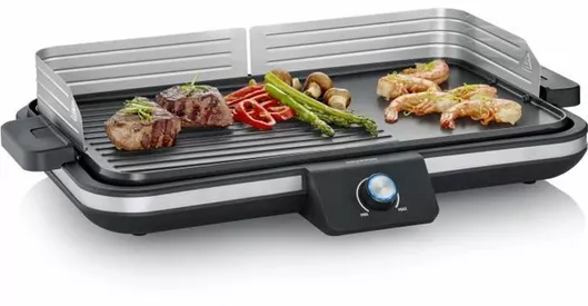 Ηλεκτρική Ψησταριά Severin Επιτραπέζια Αυλακωτής Πλάκας 2300W με Ρυθμιζόμενο Θερμοστάστη 50x30cm