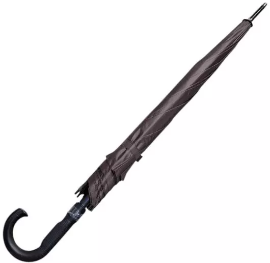 Ομπρέλα Βροχής Αυτόματη με Μπαστούνι Καφέ