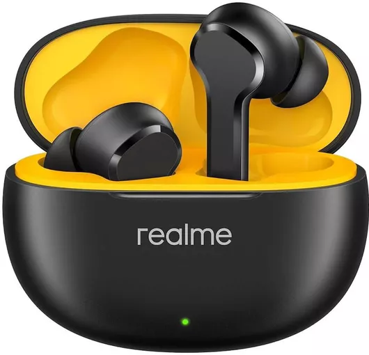 Realme Buds T110 Bluetooth Handsfree Ακουστικά με Αντοχή στον Ιδρώτα & Θήκη Φόρτισης Μαύρο