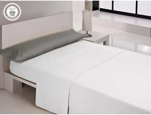 Θήκη Μαξιλαριού Happy Home Lisos Cotton Kρεβάτι 105 Εκ 144 Νήματα Ανθρακί