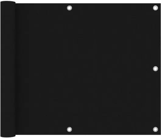 Διαχωριστικό Βεράντας vidaXL από Ύφασμα Oxford Μαύρο 0.75x3m