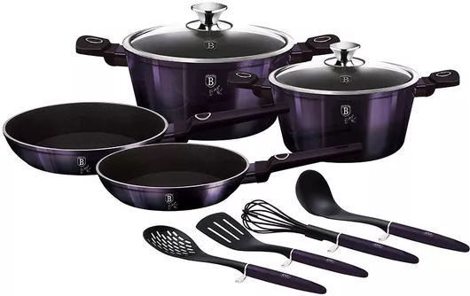 Σετ Μαγειρικά Σκεύη Berlinger Haus από Χυτό Αλουμίνιο με Επίστρωση από Πέτρα 10τμχ