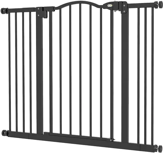 Πόρτα Σκύλου Pawhut από Μέταλλο σε Μαύρο Χρώμα 78 x 78 x 78cm