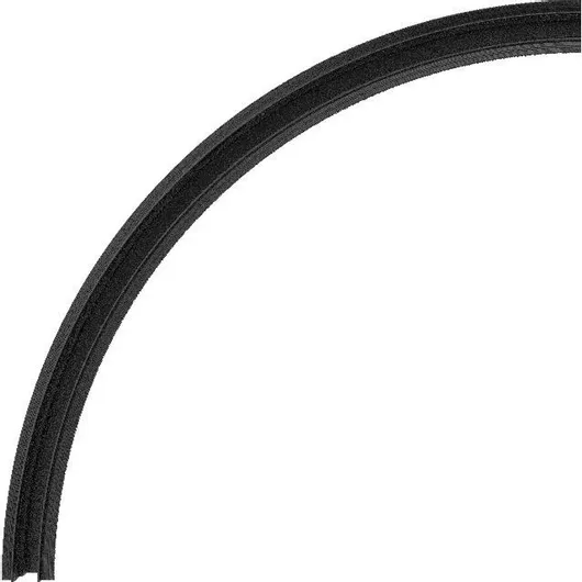 Κυρτή Ράγα Zambelis 22278 Trimless 90cm Μαύρο