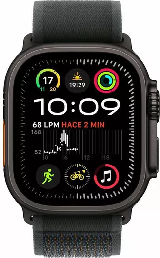 Apple Watch Ultra 2 2024 Titanium 49mm Αδιάβροχο με eSIM & Παλμογράφο Black με Black Trail Loop S/M