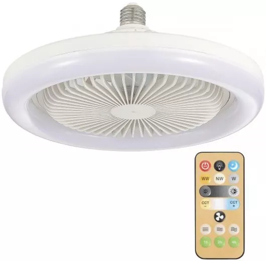 Ανεμιστήρας Οροφής Spot Light 26cm με Φως & Τηλεχειριστήριο Λευκός