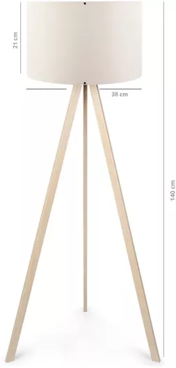 Φωτιστικό Δαπέδου GloboStar Υ140xΜ38cm με Ντουί για Λαμπτήρα E27 Μπεζ