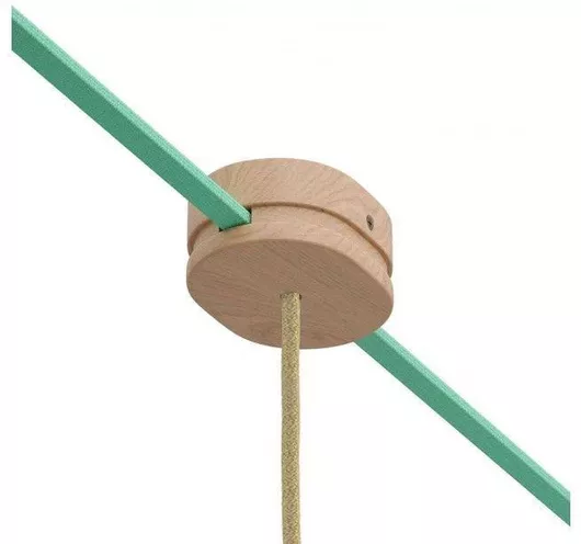 Ροζέτα Γιρλάντας Diy Οβάλ 1 Κεντρική Οπή 2 Πλαϊνές Οπές Ξύλινη Filé 150026 Creative Cable Μπεζ