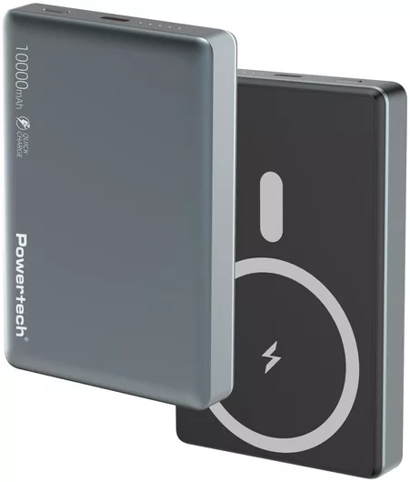 Powertech PT-1377 MagSafe Power Bank 10000mAh 20W Γκρι