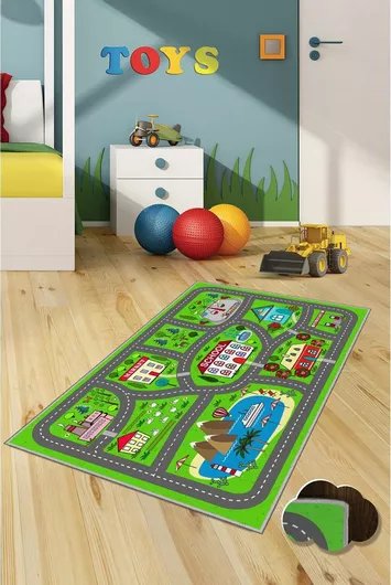 Χαλάκι Δραστηριοτήτων Αυτοκινητόδρομος 100x200cm Πολύχρωμο