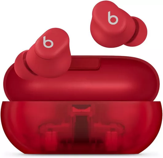 Beats Solo Buds Bluetooth Handsfree Ακουστικά με Θήκη Φόρτισης Transparent Red
