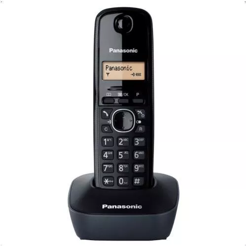 Panasonic KX-TG1611 Ασύρματο Τηλέφωνο με Ελληνικό Μενού Μαύρο