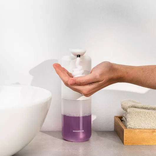 Dispenser InnovaGoods Επιτοίχιο Αφρού Κουζίνας Πλαστικό με Αυτόματο Διανομέα Διάφανο 350ml