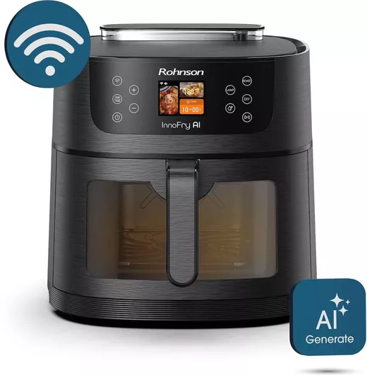 Rohnson R-2884 Air Fryer με Wi-Fi 8lt με Τεχνολογία AI Μαύρο 