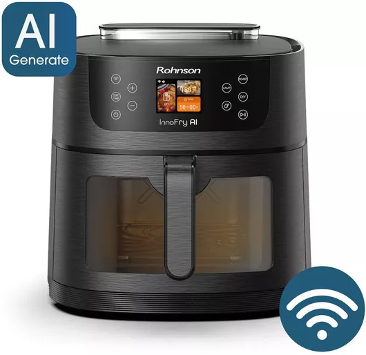 Rohnson R-2884 Air Fryer με Wi-Fi 8lt με Τεχνολογία AI Μαύρο 