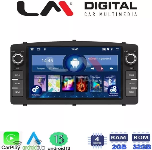 Ηχοσύστημα Αυτοκινήτου LM Digital για Toyota Corolla 2000 > 2007 (Bluetooth/USB/WiFi/GPS/Android-Auto)