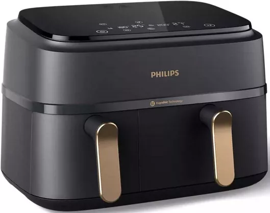 Philips Air Fryer με Διπλό Αποσπώμενο Κάδο 9lt Μαύρο NA352/00