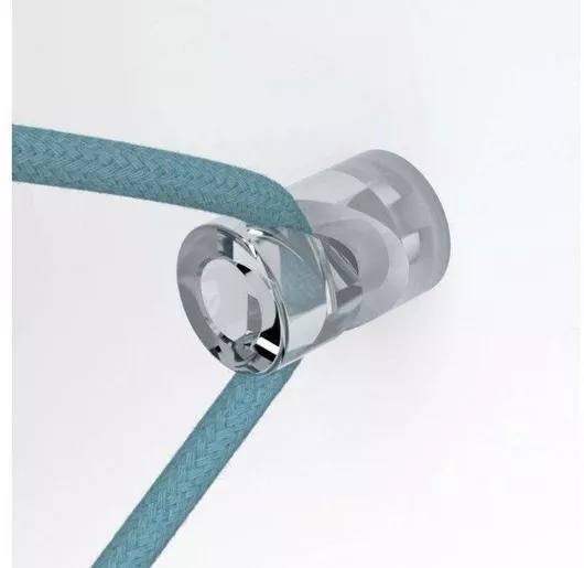 Στήριγμα Υφασμάτινου Καλωδίου V Οροφής Τοίχου Κιτ Creative Cable 150099 Διάφανο